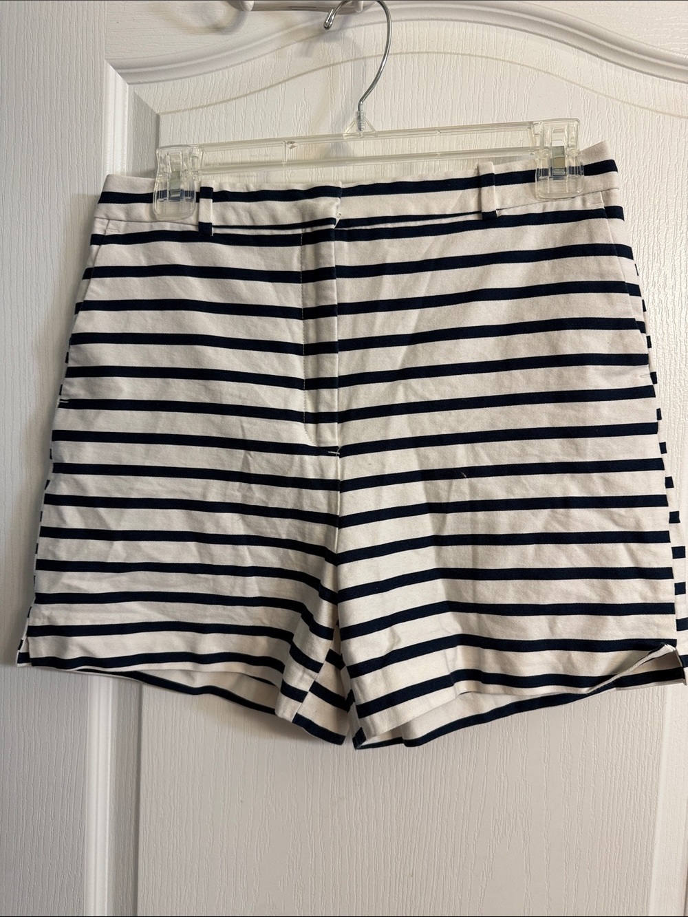 Zara Navy and White Striped Women’s Shorts